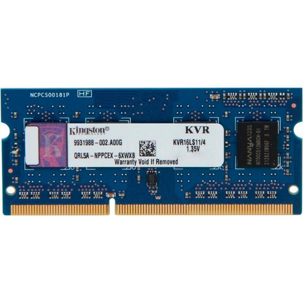 رم لپ تاپ کینگستون DDR3L 4GB Single 1600MHz CL11