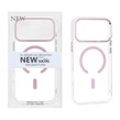 قاب اورجینال New Skin شفاف MagSafe پشت سخت لنز آلومینیومی Apple iPhone 17 Pro Max - صورتی (پک دار) - VIN
