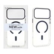 قاب اورجینال New Skin شفاف MagSafe پشت سخت لنز آلومینیومی Apple iPhone 17 Pro Max - سرمه ای (پک دار)