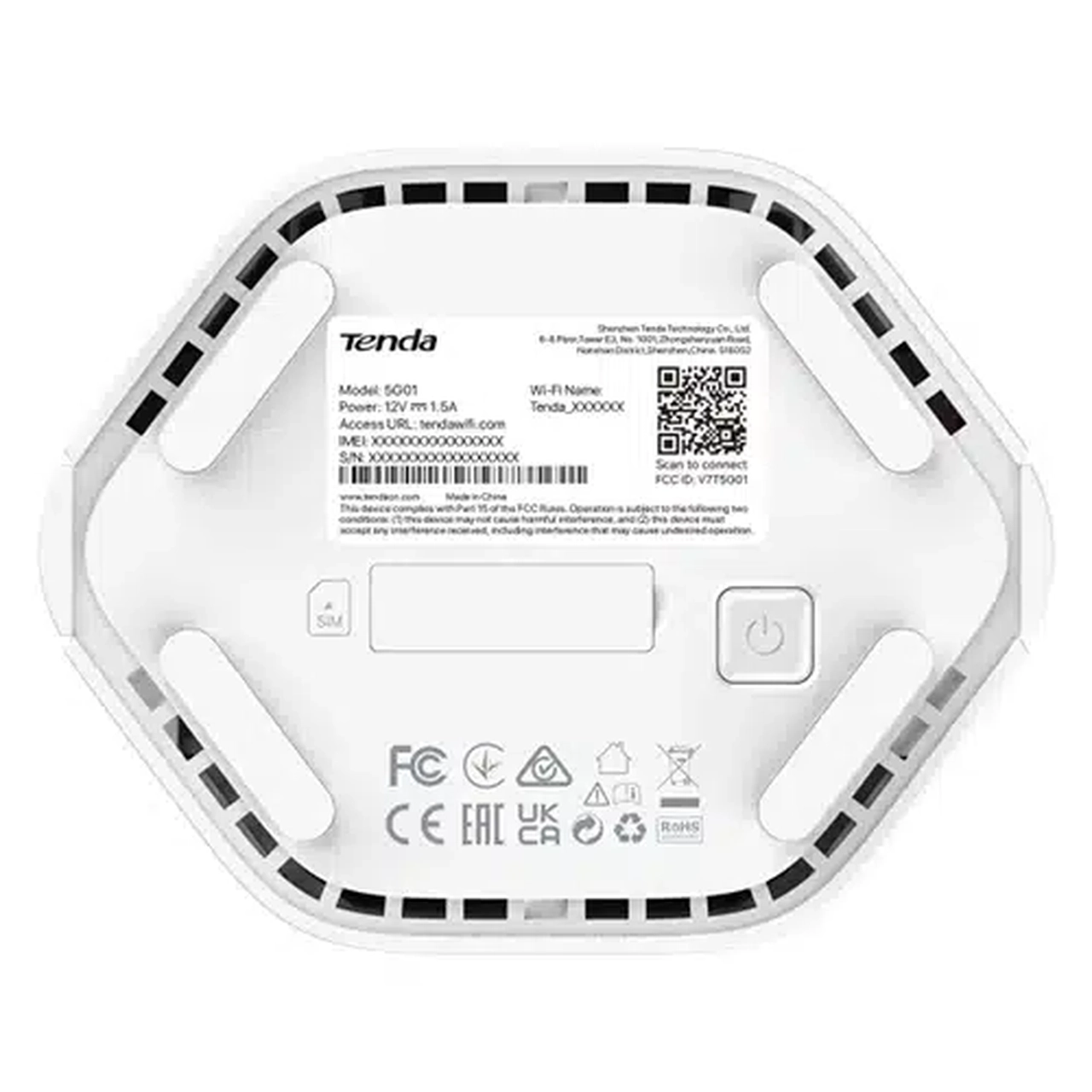 مودم روتر 5G رومیزی Tenda مدل AX1500 5G01 - سفید (گارانتی سه ساله آسان پیشرو)