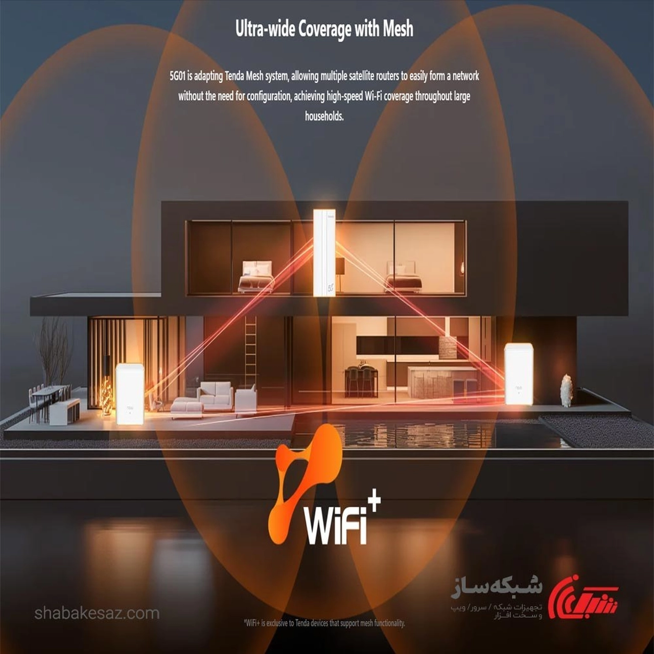 مودم روتر 5G رومیزی Tenda مدل AX1500 5G01 - سفید (گارانتی سه ساله آسان پیشرو)