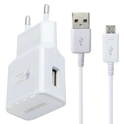 شارژر دیواری فست شارژ Samsung 2A 15W + کابل میکرو یو اس بی