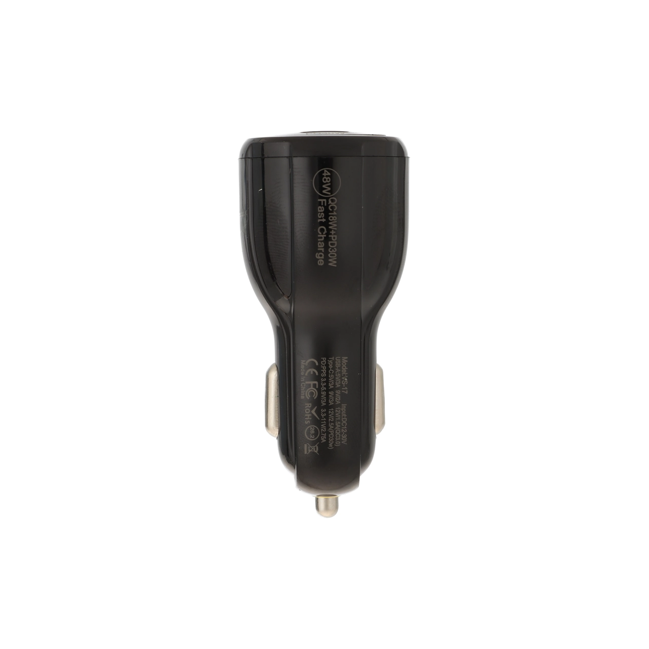 شارژر فندکی PD و فست دو پورت V-Smart مدل VS-17 55W - مشکی - BSA