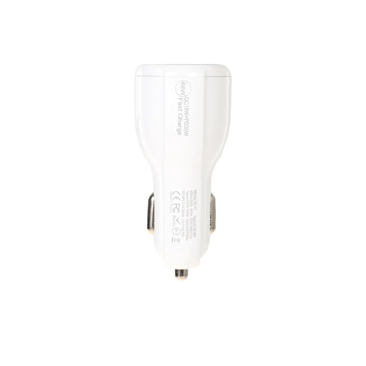 شارژر فندکی PD و فست دو پورت V-Smart مدل VS-17 55W - سفید - BSA