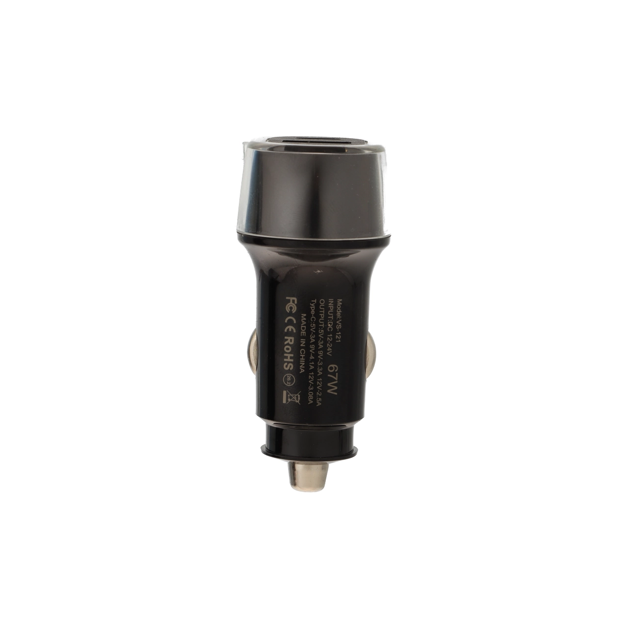 شارژر فندکی فست دو پورت V-Smart مدل VS-121 38W - مشکی - BSA