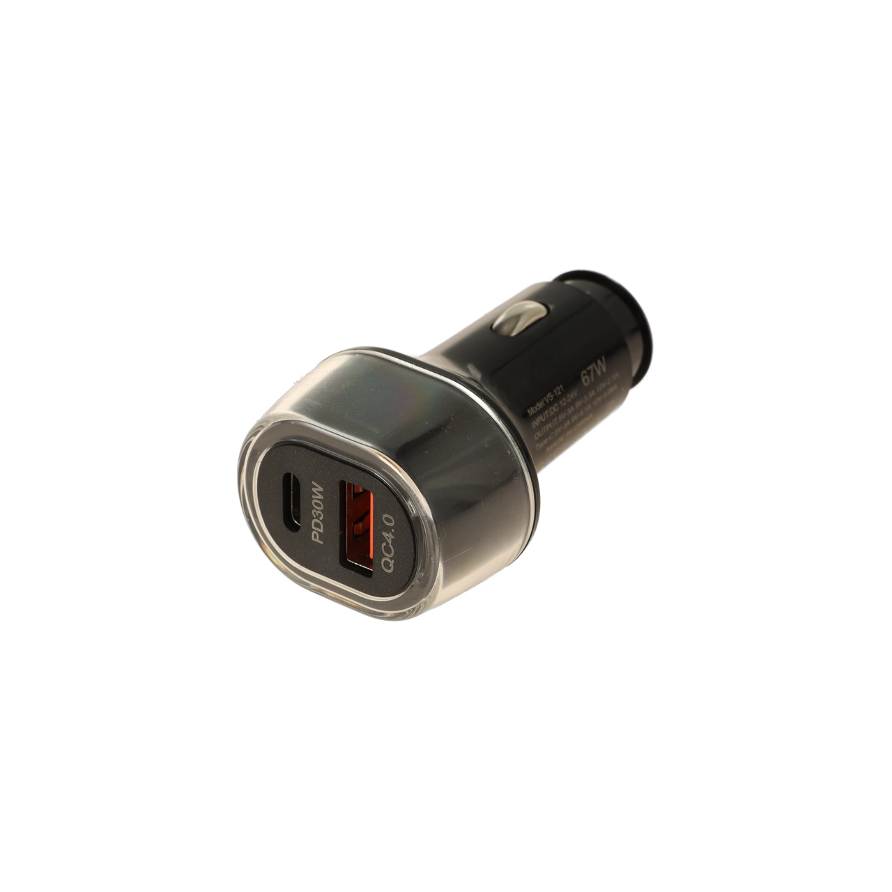 شارژر فندکی فست دو پورت V-Smart مدل VS-121 38W - مشکی - BSA