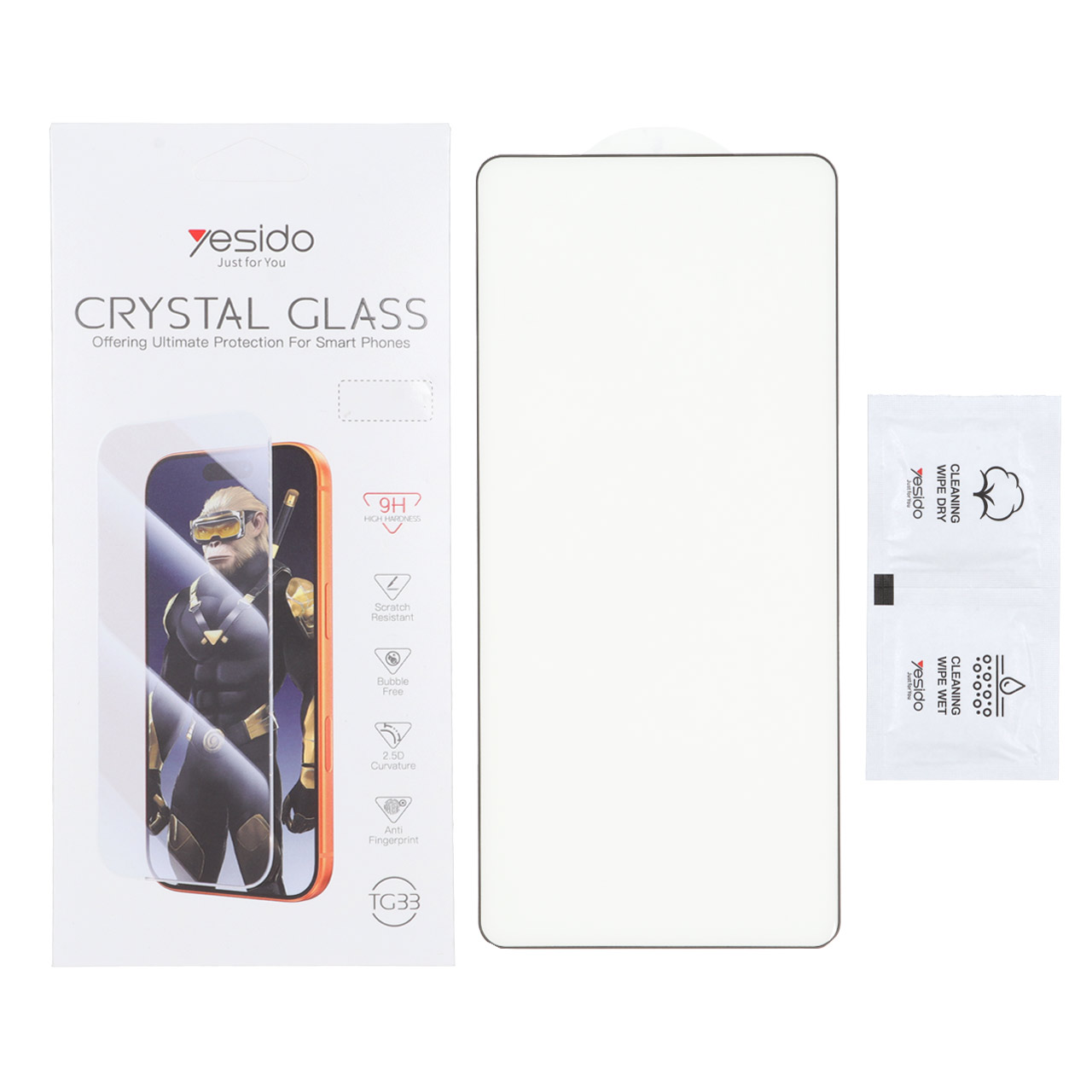 محافظ صفحه نمایش شیشه ای اورجینال Crystal Glass Yesido TG33 مدل Samsung Galaxy S26 Ultra (پک دار)