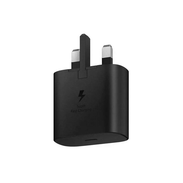 شارژر دیواری سه پین فست و PD تک پورت Samsung Type-C مدل EP-T2510 25W - مشکی - (گارانتی 18 ماهه شرکتی)