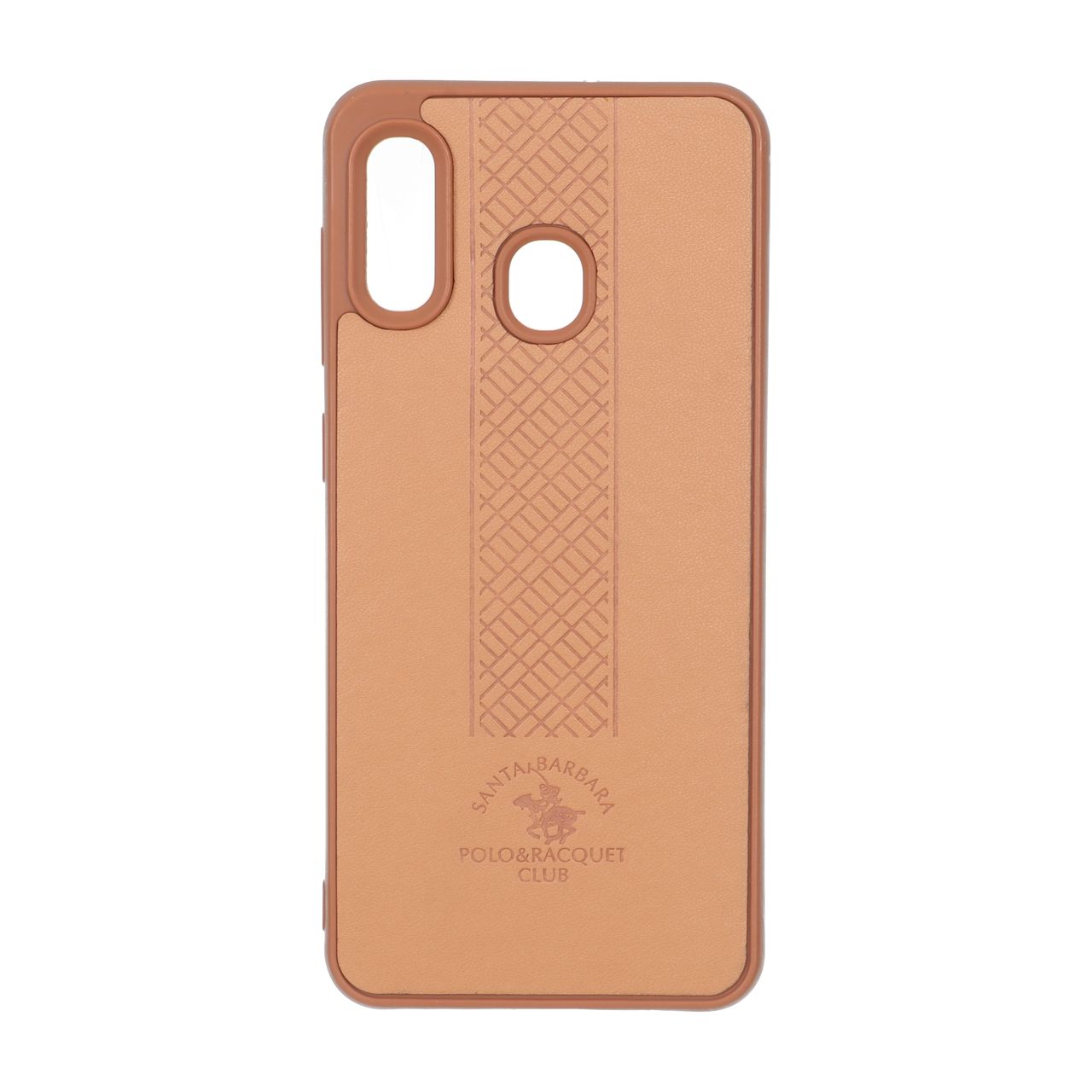 قاب طرح چرم Polo هاشور دار Samsung Galaxy A30 / A20 - عسلی