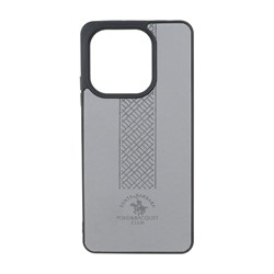 قاب طرح چرم Polo هاشور دار Xiaomi Redmi Note 13 4G - طوسی
