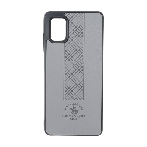 قاب طرح چرم Polo هاشور دار Samsung Galaxy A51 / M40s - طوسی
