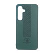 قاب طرح چرم Polo هاشور دار Samsung Galaxy S24 FE - سبز
