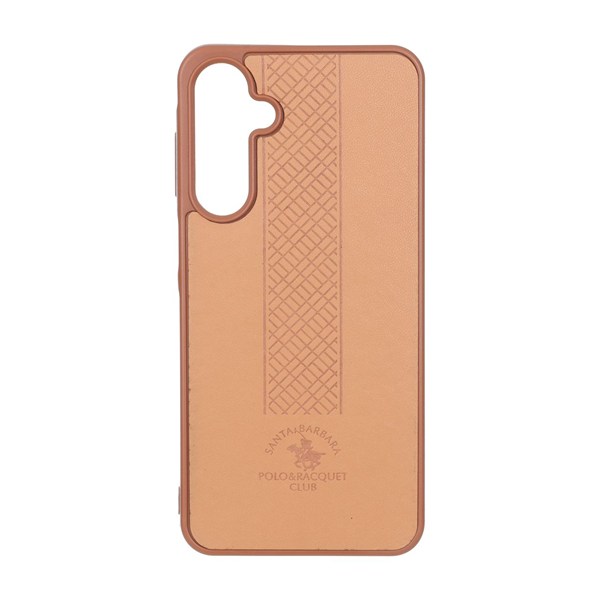 قاب طرح چرم Polo هاشور دار Samsung Galaxy A16 - عسلی