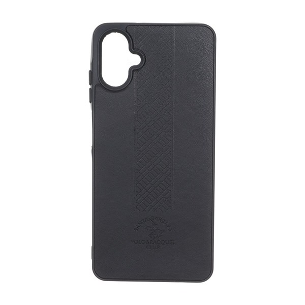 قاب طرح چرم Polo هاشور دار Samsung Galaxy A06 - مشکی