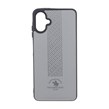 قاب طرح چرم Polo هاشور دار Samsung Galaxy A06 - طوسی