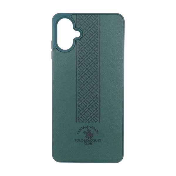 قاب طرح چرم Polo هاشور دار Samsung Galaxy A06 - سبز