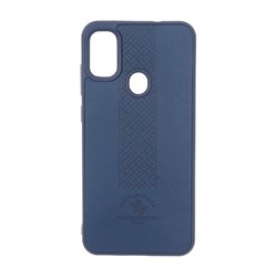 قاب طرح چرم Polo هاشور دار Samsung Galaxy A11 / M11 - سرمه ای