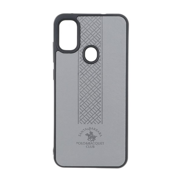 قاب طرح چرم Polo هاشور دار Samsung Galaxy A11 / M11 - طوسی