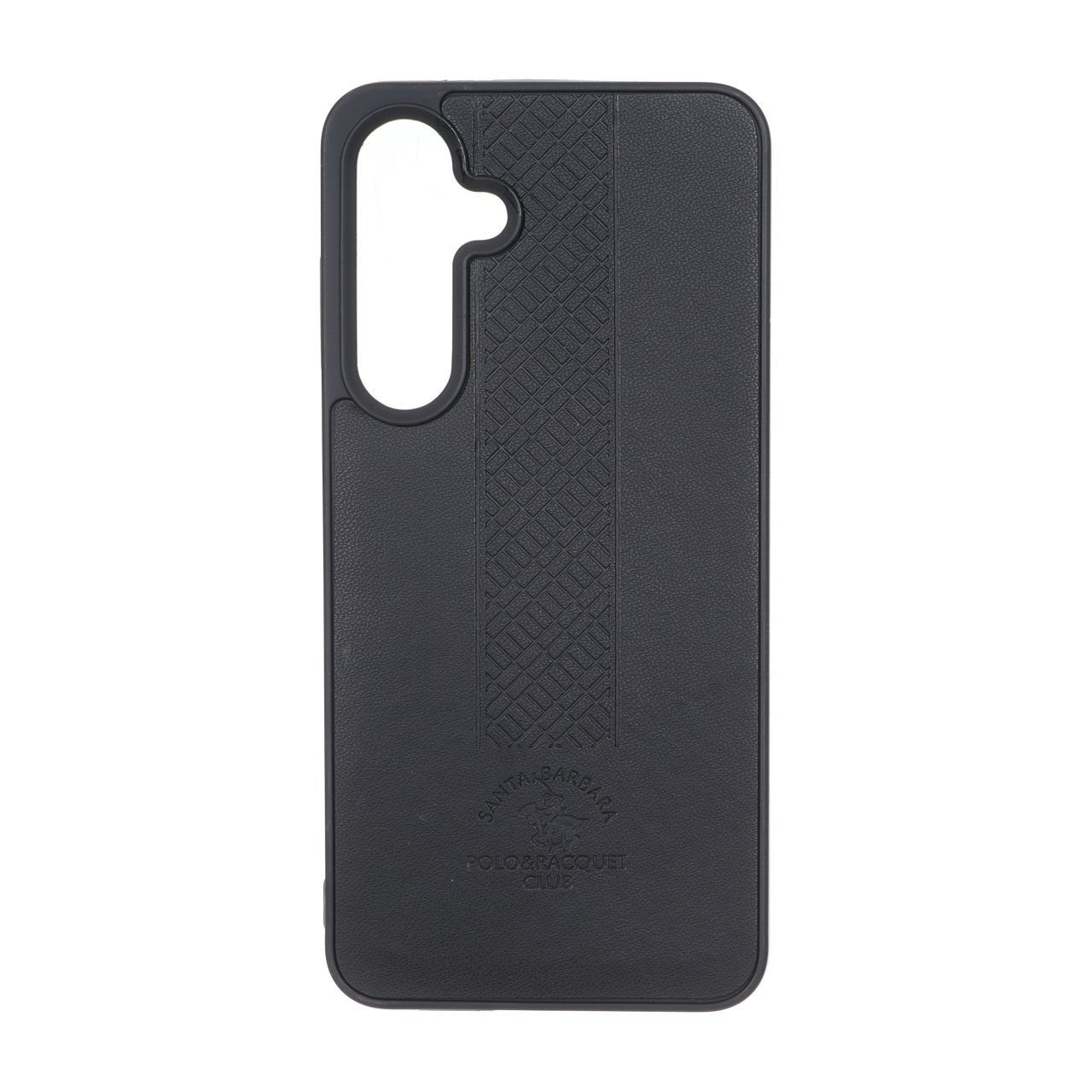 قاب طرح چرم Polo هاشور دار Samsung Galaxy A05s - مشکی