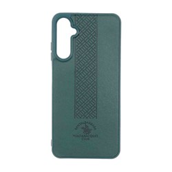 قاب طرح چرم Polo هاشور دار Samsung Galaxy A05s - سبز