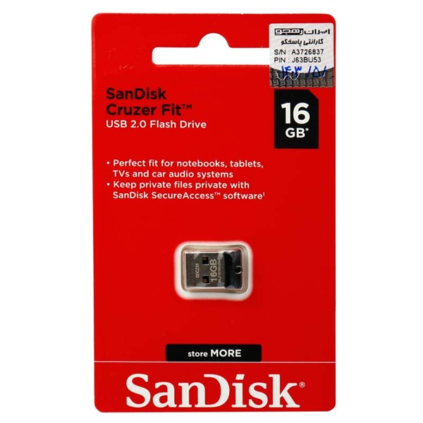 فلش 16 گیگ سن دیسک SanDisk Cruzer Fit