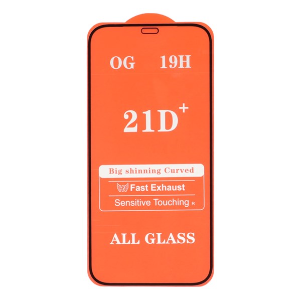 محافظ صفحه نمایش شیشه ای Iphone 12 / 12 Pro - Full Cover 21D - (بدون پک) - مشکی