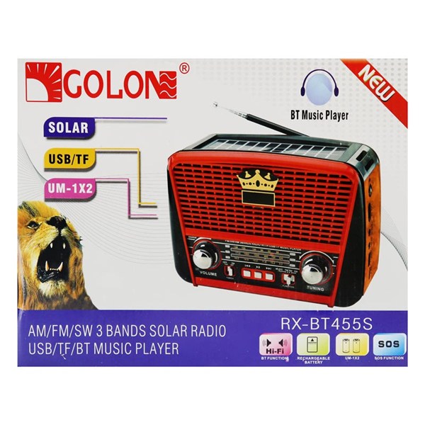 رادیو اسپیکر رم و فلش خور GOLON RX-BT 455S