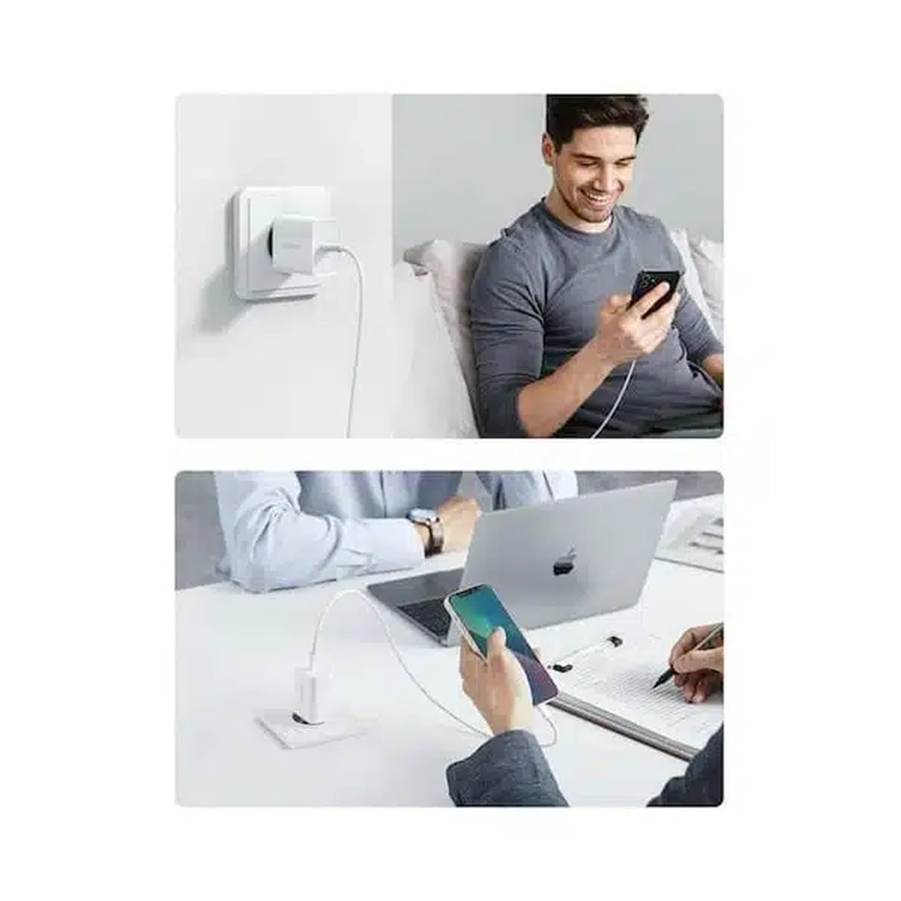 شارژر دیواری PD و فست تک پورت UGREEN مدل CD137 20W به همراه کابل شارژ Type-C To Lightning - سفید (گارانتی 18 ماهه آسان پیشرو)(50698)