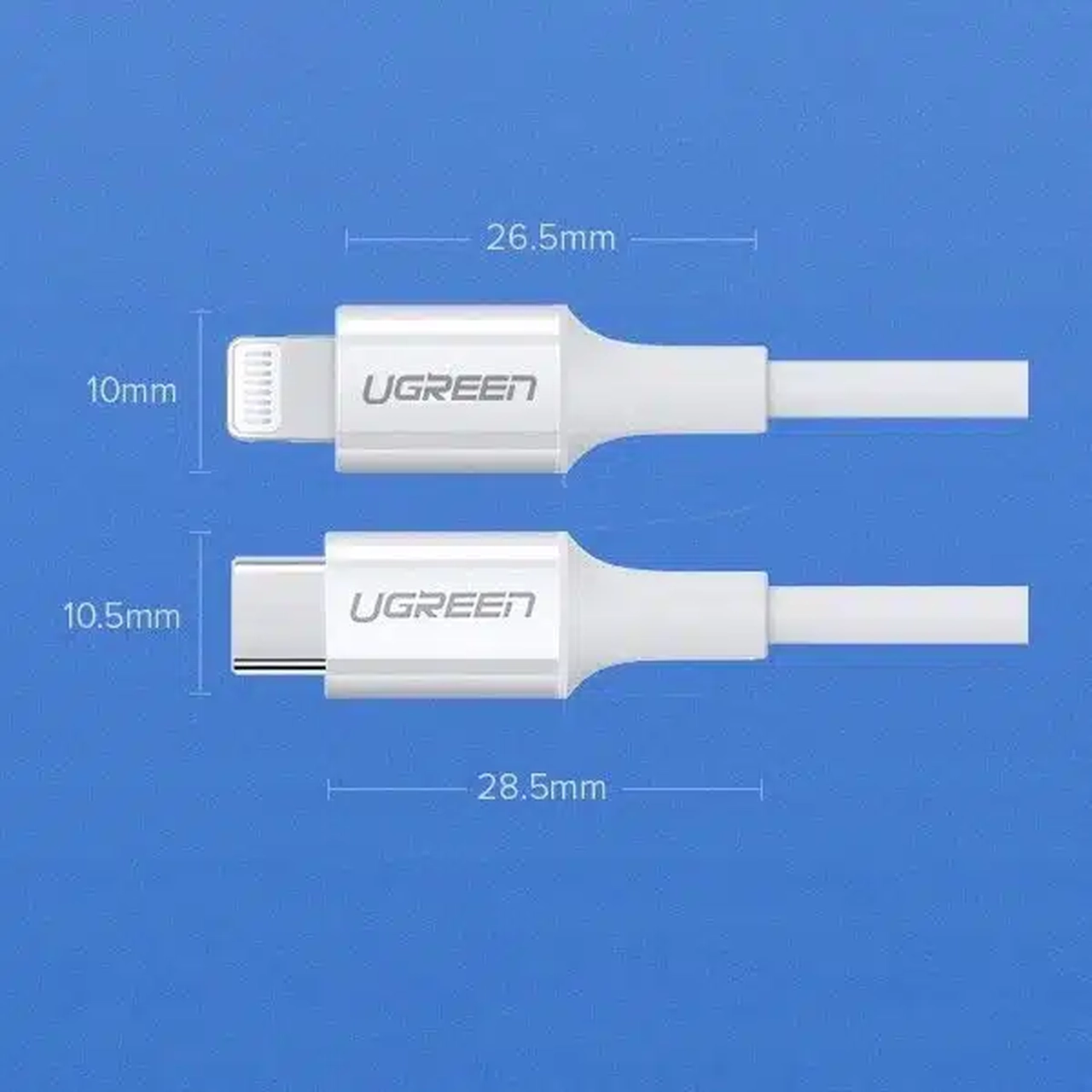 شارژر دیواری PD و فست تک پورت UGREEN مدل CD137 20W به همراه کابل شارژ Type-C To Lightning - سفید (گارانتی 18 ماهه آسان پیشرو)(50698)