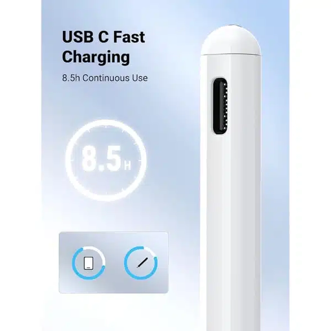 قلم لمسی هوشمند آی پد UGREEN مدل LP452S - سفید (گارانتی 18 ماهه آسان پیشرو)(90915)