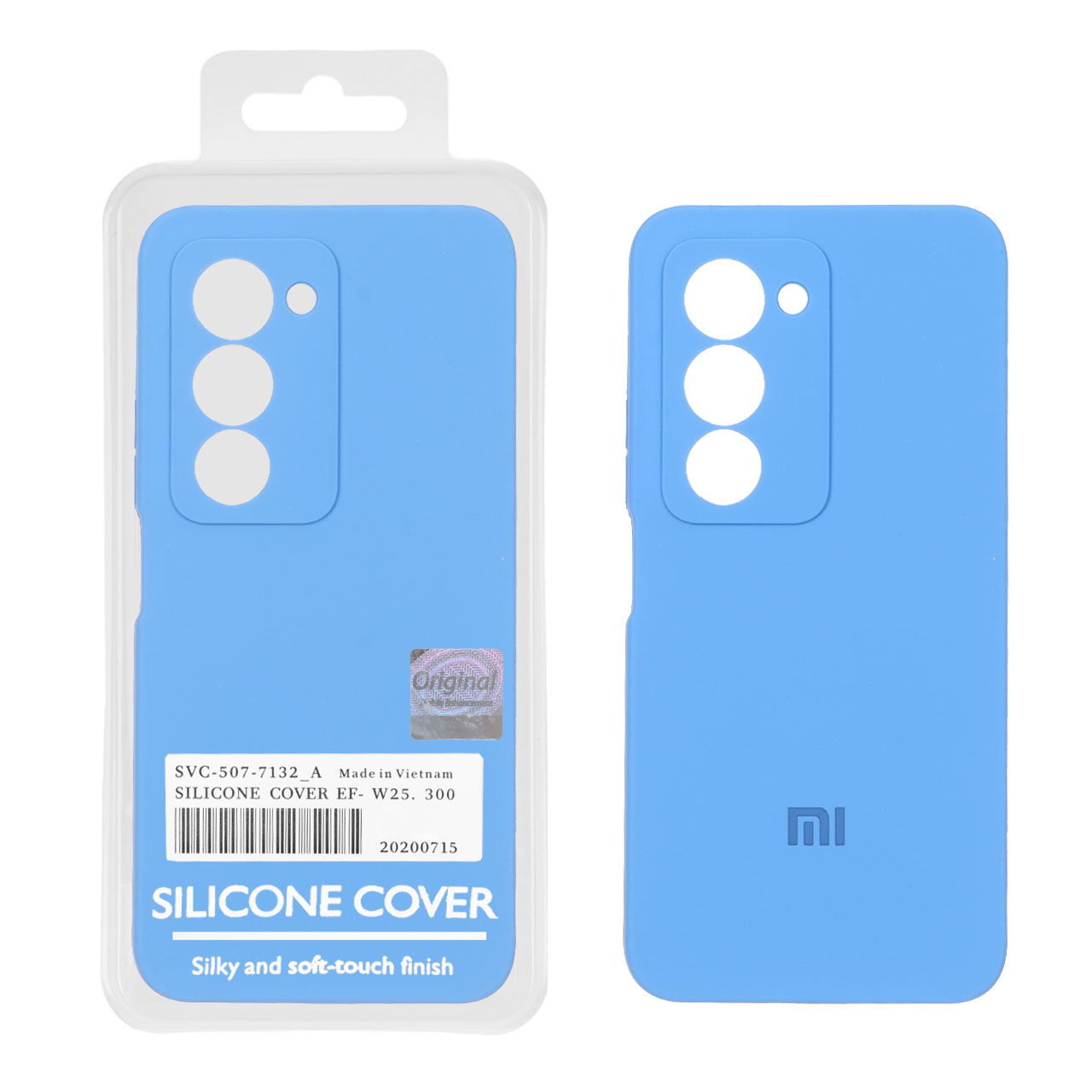 قاب سیلیکونی پاک کنی اورجینال Master Quality مدل Xiaomi Redmi 15 4G - آبی (پک دار)