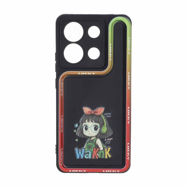 قاب Solid Case منحنی LUCKY طرح دار Xiaomi Redmi Note 13 4G - کد 334