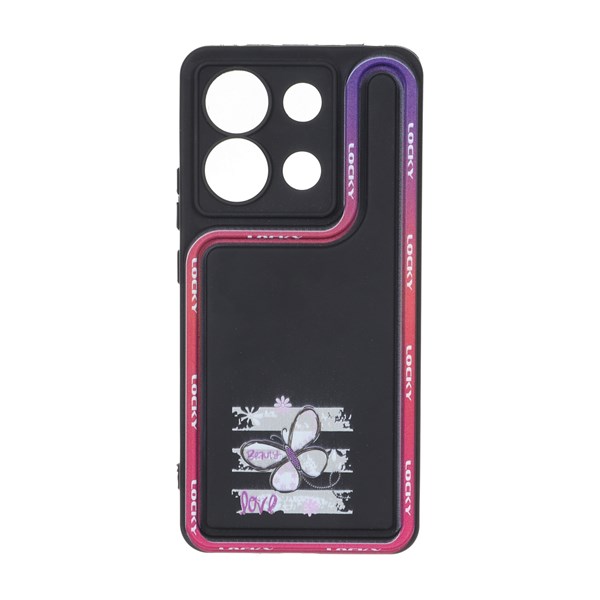 قاب Solid Case منحنی LUCKY طرح دار Xiaomi Redmi Note 13 4G - کد 338