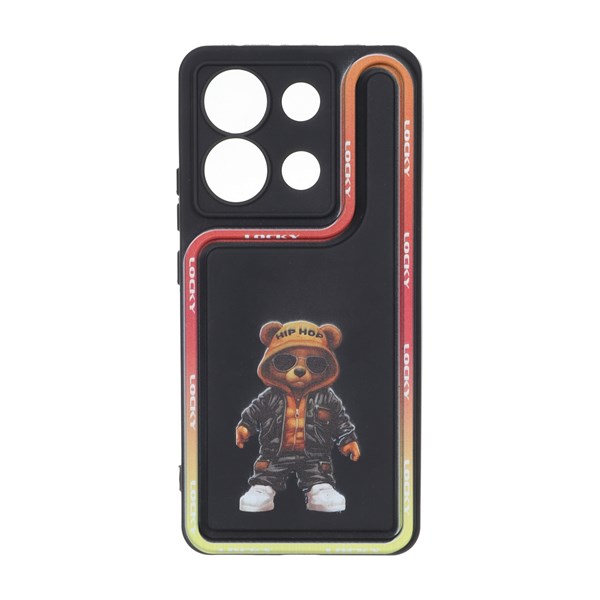 قاب Solid Case منحنی LUCKY طرح دار Xiaomi Redmi Note 13 4G - کد 339