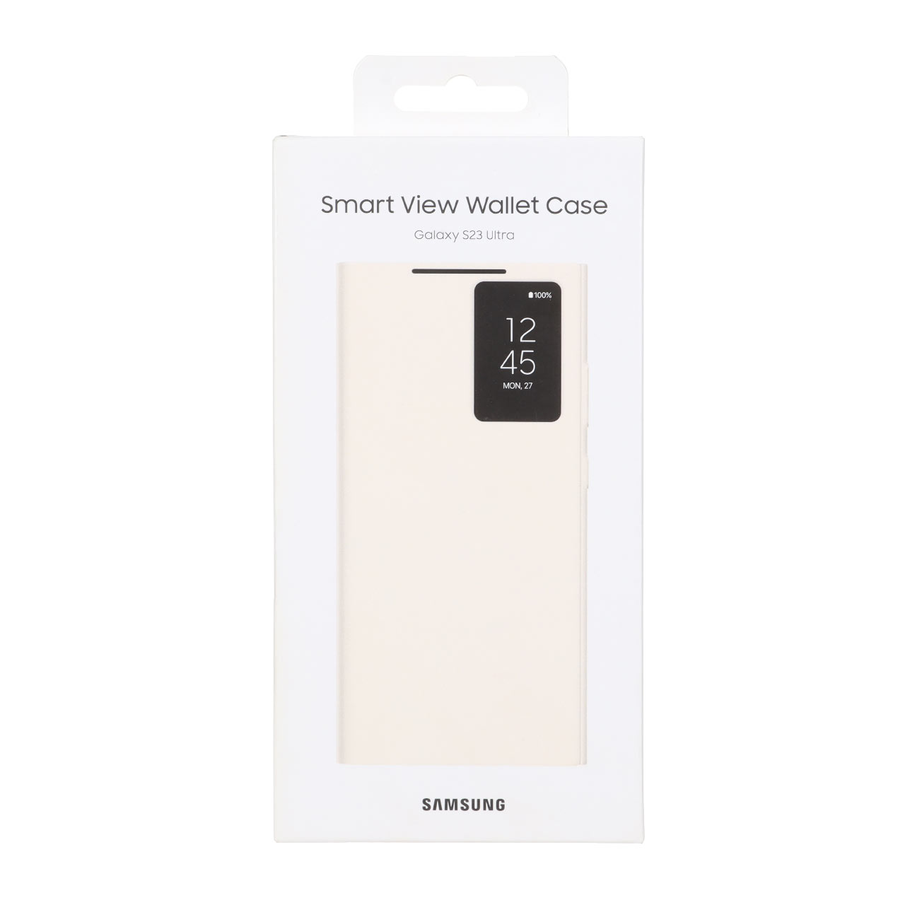 کیف هوشمند اورجینال سامسونگ Smart View Wallet Case مدل Samsung Galaxy S23 Ultra - کرم (پک دار)