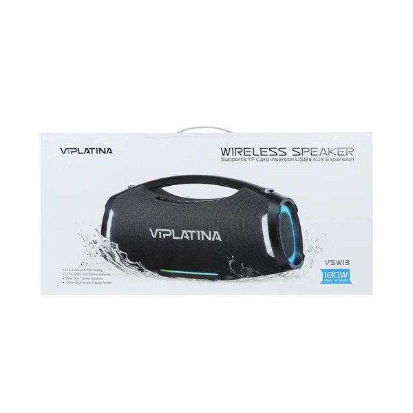 اسپیکر بی سیم VIPLATINA مدل VSW13 - مشکی (گارانتی 18 ماهه تعویض نیکان همراه)