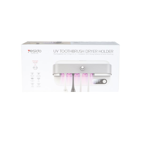 دستگاه ضدعفونی کننده UV مسواک Yesido مدل MG32 - سفید (گارانتی 18 ماهه تعویض نیکان همراه)