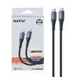 کابل شارژ فست Nitu Type-C To Type-C مدل NC388 60W - مشکی (گارانتی 18 ماهه تعویض نیکان همراه)