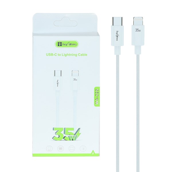 کابل شارژ فست ivy Wins Type-C To Lightning مدل MA-029 35W - سفید (گارانتی 18 ماهه تعویض نیکان همراه)