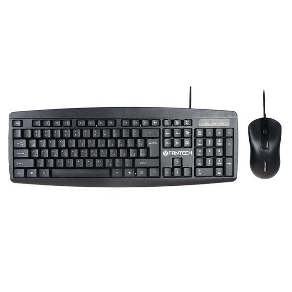 کیبورد و ماوس باسیم FANTECH مدل COMBO KM-100 - مشکی (گارانتی متین)
