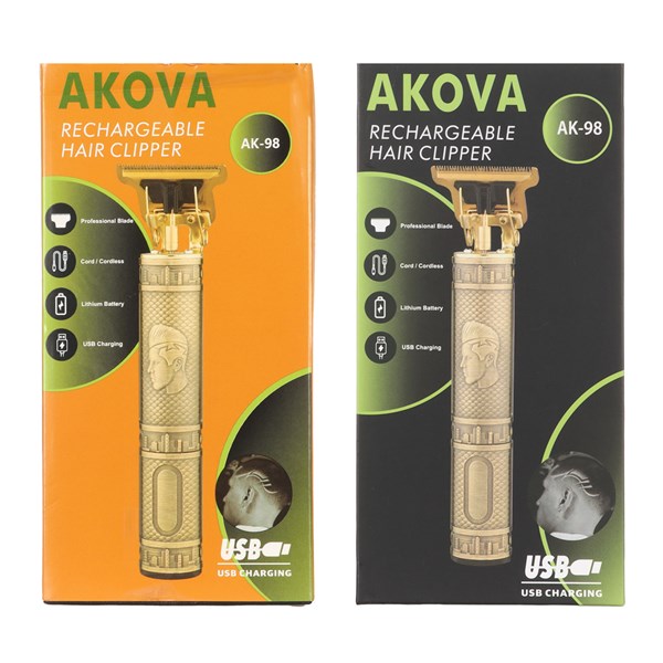 دستگاه اصلاح شارژی AKOVA مدل AK-98 - طلایی