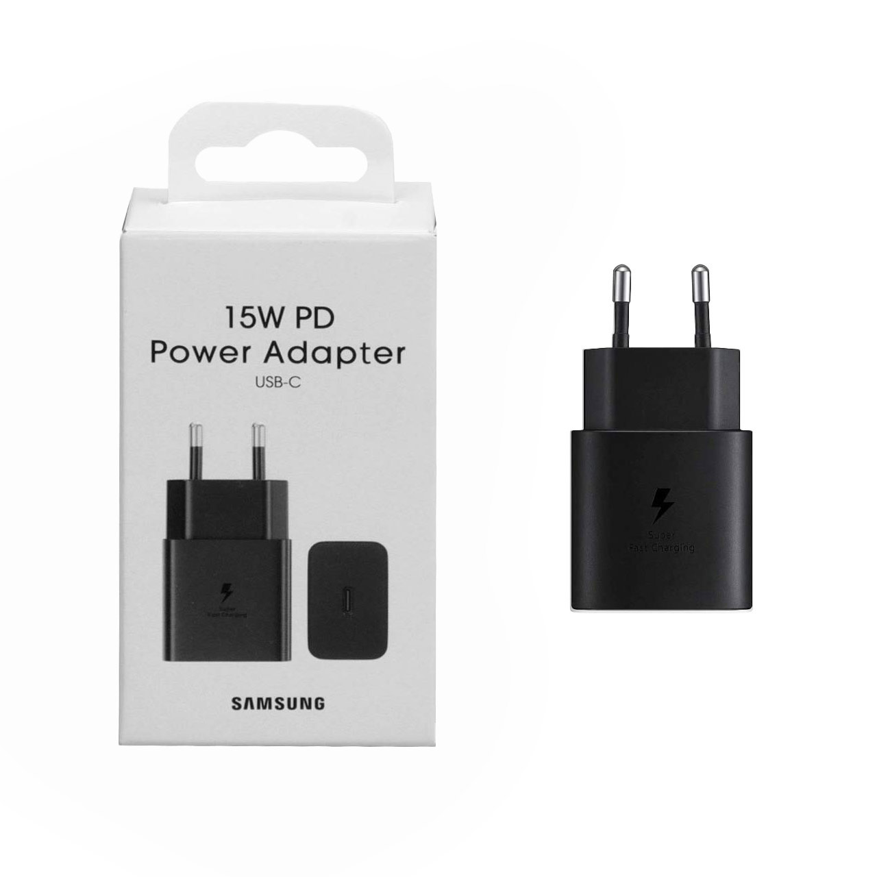 شارژر دیواری فست و PD تک پورت SAMSUNG مدل T1510 15W - مشکی کد 1 (گارانتی شش ماهه نیکان همراه)