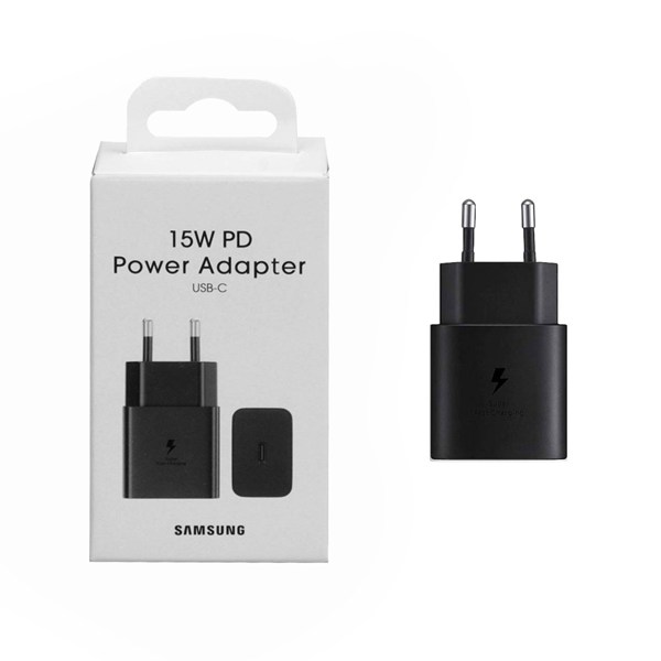 شارژر دیواری فست و PD تک پورت SAMSUNG مدل T1510 15W - مشکی کد 1 (گارانتی شش ماهه نیکان همراه)