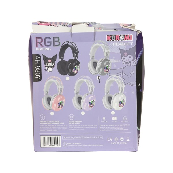 هدفون فانتزی بی سیم Kuromi مدل AH-980Y - طوسی سبز (پک ضعیف)
