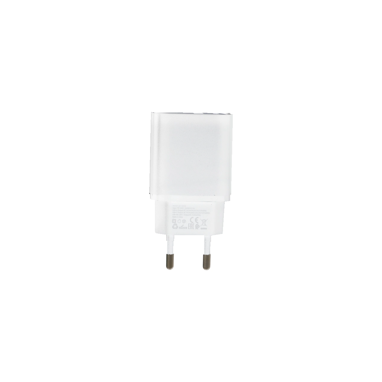 شارژر دیواری PD و فست دو پورت +Lindos مدل LN-CH40 20W به همراه کابل شارژ Type-C - سفید (گارانتی تعویض یکساله شرکتی)