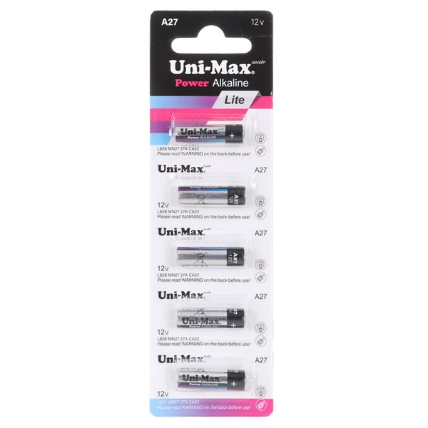 باتری ریموت کنترل Uni-Max Alkaline مدل A27 (بسته 5 عددی)