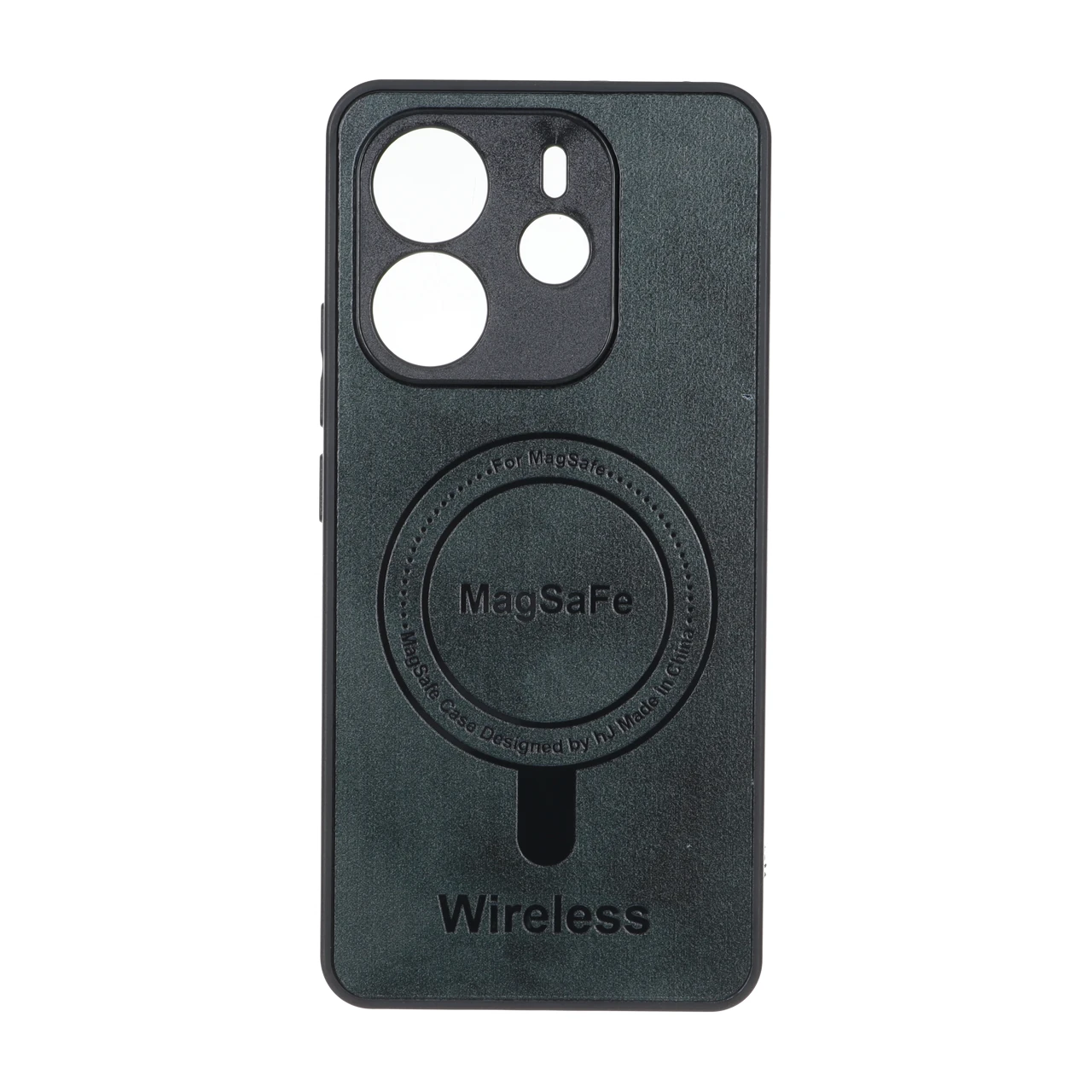 قاب Wireless طرح مگ سیف محافظ لنز برجسته Xiaomi Redmi Note 14 4G - سبز تیره