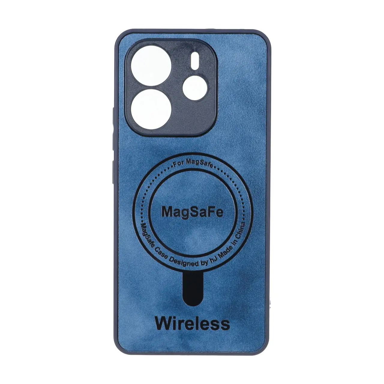قاب Wireless طرح مگ سیف محافظ لنز برجسته Xiaomi Redmi Note 14 4G - آبی