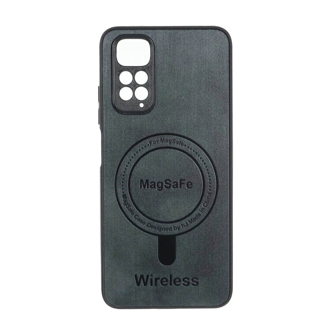 قاب Wireless طرح مگ سیف محافظ لنز برجسته Xiaomi Redmi Note 11 4G / Redmi Note 11S - سبز تیره