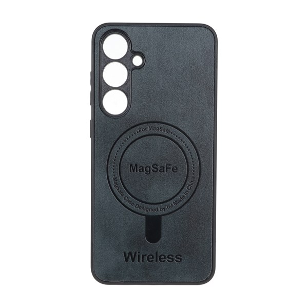 قاب Wireless طرح مگ سیف محافظ لنز برجسته Samsung Galaxy S24 FE - سبز تیره